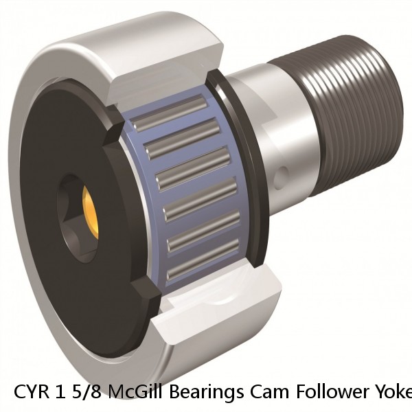 CYR 1 5/8 McGill Bearings Cam Follower Yoke Rollers Crowned  Flat Yoke Rollers